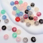 50PCS Large Hole Resin Hair Beads | Mixed Color Beads for Braids & Jewelry Making