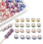 30PCS Lucky Cat Ceramic Beads | Maneki Neko Porcelain Beads for Jewelry Making - Image 6