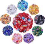 240PCS Assorted European Large Hole Beads | Colorful Lampwork Spacer Beads for Jewelry Making