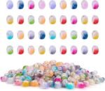 100PCS Golden Wire Jelly European Large Hole Beads | Lampwork Spacer Beads for Jewelry Making - Image 4