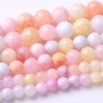 8MM Colorful Beige Jade Beads | Natural Round Gemstone Beads for Jewelry Making - Image 4