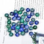 40PCS 8mm Lapis Lazuli Chrysocolla Gemstone Beads | Big Hole Natural Stone Beads