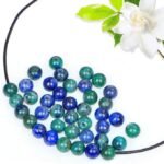 40PCS 8mm Lapis Lazuli Chrysocolla Gemstone Beads | Big Hole Natural Stone Beads - Image 3
