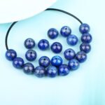 30PCS 10mm Lapis Lazuli Big Hole Gemstone Beads | Natural Round Beads for Jewelry Making - Image 3