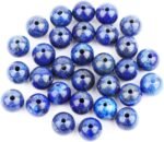 30PCS 10mm Lapis Lazuli Big Hole Gemstone Beads | Natural Round Beads for Jewelry Making