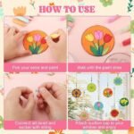 32 Flower Sun Catcher Kits | DIY Window Art Craft Sets for Kids & Adults - Image 4