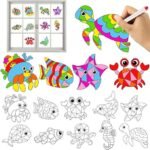 30PCS Ocean Animal Suncatcher Kit | Under the Sea DIY Window Art Crafts - Image 4
