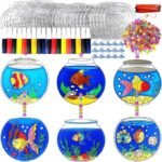 30 Sets Fishbowl Suncatcher Craft Kits | DIY Sea Animal Window Art Kit