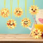 30PCS Sun Face Tissue Paper Suncatcher Craft Kit | DIY Stained Glass Window Art - Image 7