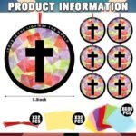 32 Christian Cross Suncatcher Craft Kits | DIY Stained Glass Window Art for VBS - Image 3
