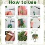 Beaded Plant Kit with Green Glass Beads & Rattan Basket | DIY Hanging Suncatcher Plant - Image 5