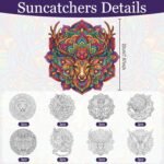 48PCS Animal Mandala Suncatcher Kit | DIY Stained Glass Window Art with Markers - Image 2