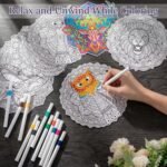 48PCS Animal Mandala Suncatcher Kit | DIY Stained Glass Window Art with Markers - Image 4