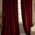 Dark Red Velvet Curtains | Custom Window Drapes | Luxury Room Curtains | Extra Long Panels | Bedroom Living Room Decor - Image 5