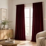 Dark Red Velvet Curtains | Custom Window Drapes | Luxury Room Curtains | Extra Long Panels | Bedroom Living Room Decor - Image 8