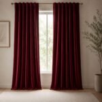 Dark Red Velvet Curtains | Custom Window Drapes | Luxury Room Curtains | Extra Long Panels | Bedroom Living Room Decor - Image 9
