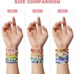 4mm Glass Seed Bead Bracelet Kit | Alphabet Letter Charms, Elastic String - Image 2