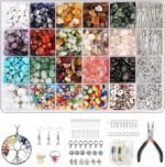 1200PCS Crystal Beads Jewelry Making Kit with Pliers & Findings for Bracelets Earrings Rings - Image 2