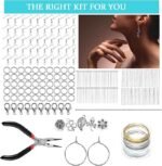 1200PCS Crystal Beads Jewelry Making Kit with Pliers & Findings for Bracelets Earrings Rings - Image 3