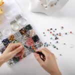 1200PCS Crystal Beads Jewelry Making Kit with Pliers & Findings for Bracelets Earrings Rings