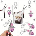 180PCS DIY Angel Keychain Kit with Flower Beads, Wing Charms, Clasps & Pliers - Image 4