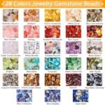 28 Colors Crystal Chip Beads Kit | Gemstone Jewelry Making Supplies - Image 3