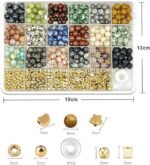 8mm Natural Stone Beads Jewelry Making Kit with Spacers for Bracelets Necklaces & Earrings - Image 3