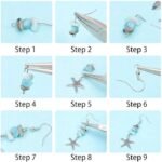 Ocean Beach Earring Making Kit | Starfish Crab Mermaid Turquoise Charms 10 Pairs - Image 4