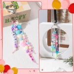 296PCS DIY Heart Keychain Making Kit with Letter Beads | Bag Charm & Bracelet Craft Set - Image 3