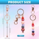 20PCS Rose Gold Beadable Keychain Kit | Metal Blank Bars for DIY Keychain Crafts - Image 2