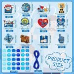 24 Set Father's Day Bead Necklace Craft Kit | DIY Wooden Pendant Jewelry Making Set - Image 2