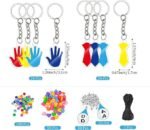 24 Set Father's Day DIY Keychain Craft Kit with Letter Beads & Tie Keyrings - Image 2