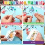 Father's Day Keychain Making Kit | 24 DIY Handprint Bead Crafts - Image 3