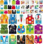 60 Pack Kids Father's Day Card Making Kits | DIY Shirt Greeting Cards Stickers