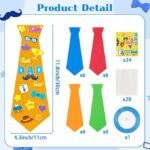 Father's Day Foam Tie Craft Kit | DIY "I Love You Dad" Necktie Set (24Pcs) - Image 2