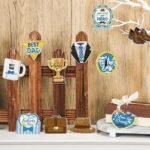 15PCS Father’s Day Diamond Painting Keychains | 5D DIY Dad Gift Key Ring Craft Set