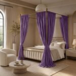 Rust Bed Canopy Curtain | Cotton Four Corner Canopy | Boho Bedroom Drapes | Decorative Bed Valance | Cozy Room Decor - Image 10