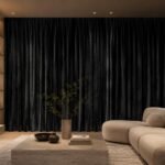 Black Velvet Blackout Curtains | Thick Light Blocking Drapes, Heat Insulation Panel - Image 9