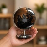 Modern Black Gold & Silver World Globe | Luxury Desk Decor | Minimalist Home Office Accessory | Executive Study Ornament | Elegant Globe - Image 7