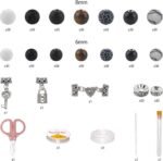 450PCS Stone Beads Bracelet Making Kit | DIY Magnetic Couple Charm Bracelet Set - Image 3