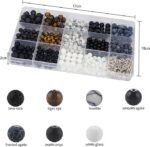 450PCS Stone Beads Bracelet Making Kit | DIY Magnetic Couple Charm Bracelet Set - Image 2