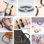 450PCS Stone Beads Bracelet Making Kit | DIY Magnetic Couple Charm Bracelet Set - Image 5