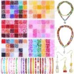 3600PCS Chakra Glass Beads Kit | 6mm Crystal Beads for DIY Bracelet Making