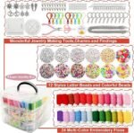 4655PCS Jewelry Making Kit with 24 Color Threads & Letter Beads | DIY Bracelet Necklace Set - Image 2