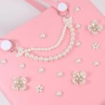 18PCS Pearl Flower & Bow Bag Charms for Beach Tote Bags | Decorative Bag Accessories