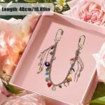 Braided Beaded Rope Keychain for Handbags | Chain Purse Charm Accessory for Women - Image 2