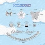 20PCS Pearl Butterfly Flower Bag Charms | Decorative Chain Accessories for Beach Tote Bags - Image 4
