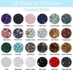 1080PCS Natural Stone Beads Kit | 4mm Gemstone Crystal Beads for Jewelry Making - Image 3