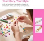 421PCS DIY Beaded Keychain Making Kit | Alphabet Beads Bag Charm Craft Supplies - Image 2