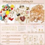 545PCS Keychain Making Kit with Bow Charms, Pearls & Chains | DIY Jewelry Craft Supplies - Image 2